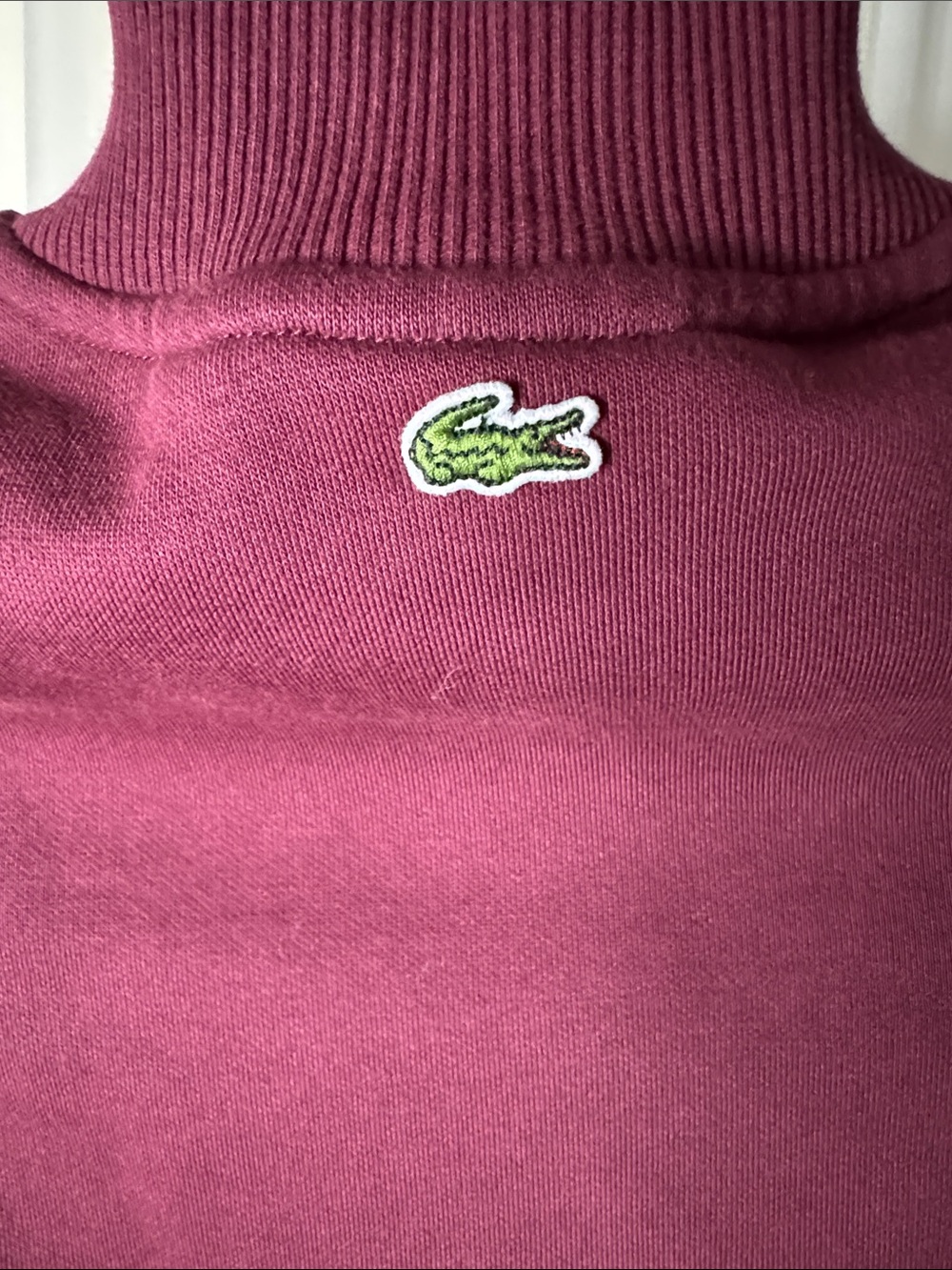 LACOSTE Burgundy Maroon Kids Sweatshirt Dress Tennis Graphic Athletic Chic Sz 5 - Picture 6 of 7